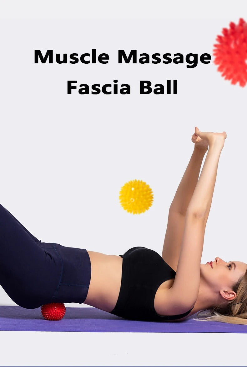 Premium PVC Spiky Massage Ball for Trigger Point Therapy, Pain Relief, and Plantar Fasciitis Treatment, 6cm Hedgehog Massage Ball for Foot & Hand Muscle Recovery