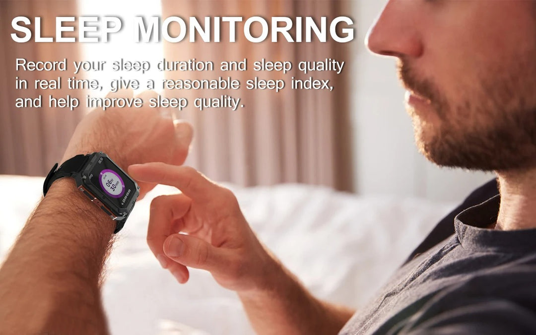 Premium IP68 Waterproof Smartwatch with Bluetooth Calling & 123 Sport Modes - 1.83" HD Display, Heart Rate & Blood Oxygen Monitor, Sleep Tracking, Voice Assistant, Long Battery Life, Compatible with Android & iOS