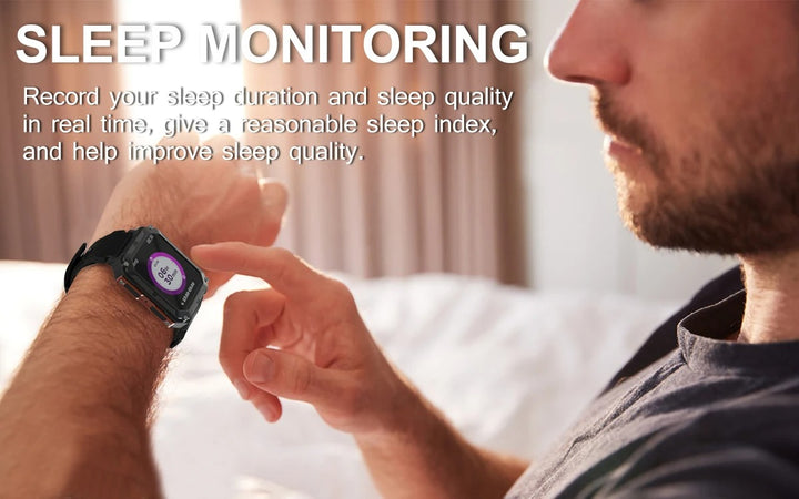 Premium IP68 Waterproof Smartwatch with Bluetooth Calling & 123 Sport Modes - 1.83" HD Display, Heart Rate & Blood Oxygen Monitor, Sleep Tracking, Voice Assistant, Long Battery Life, Compatible with Android & iOS