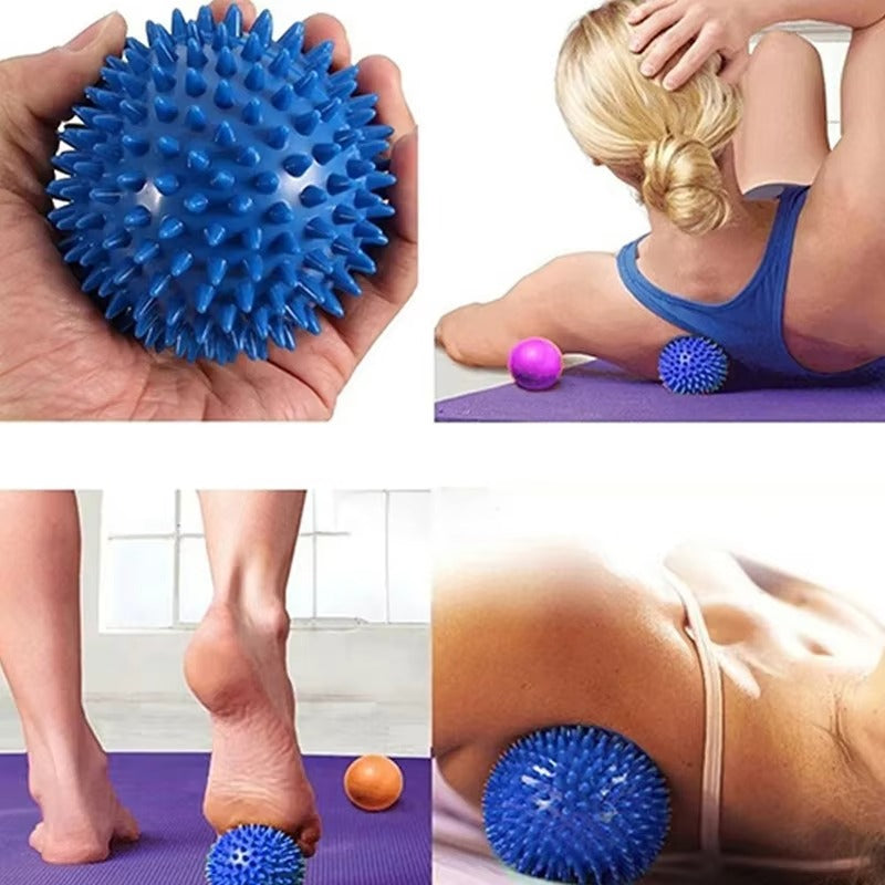 Premium PVC Spiky Massage Ball for Trigger Point Therapy, Pain Relief, and Plantar Fasciitis Treatment, 6cm Hedgehog Massage Ball for Foot & Hand Muscle Recovery